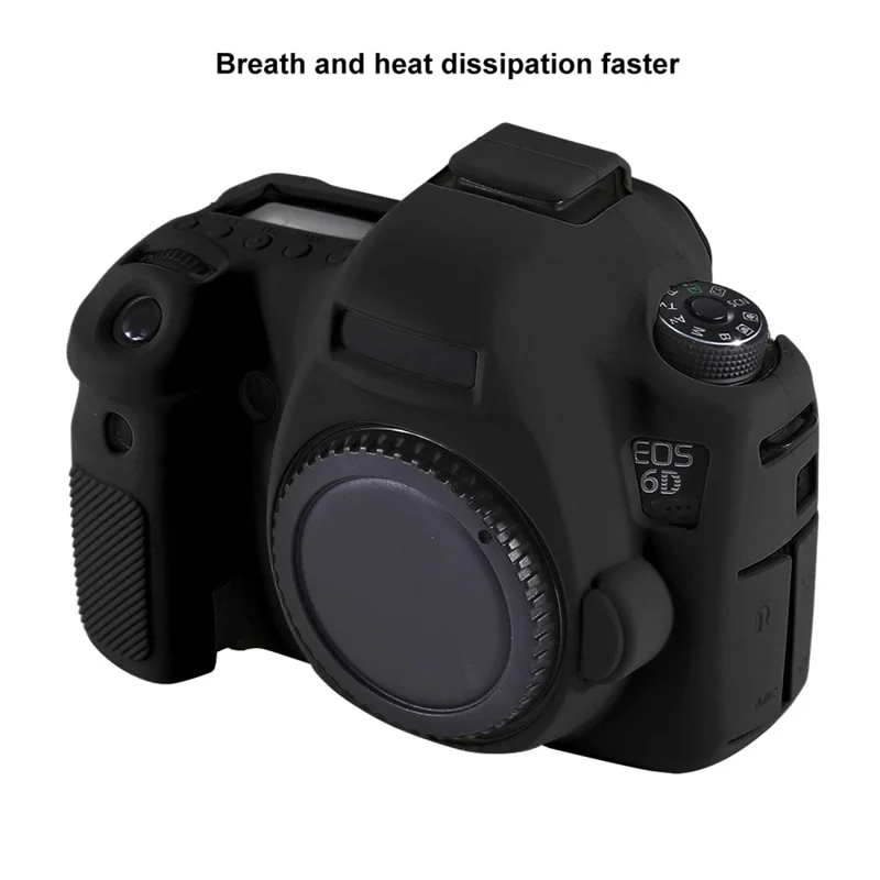 PULUZ PU7101 Camera Silicone Protective Case for Canon EOS 6D Full Body Protective Cover - Black