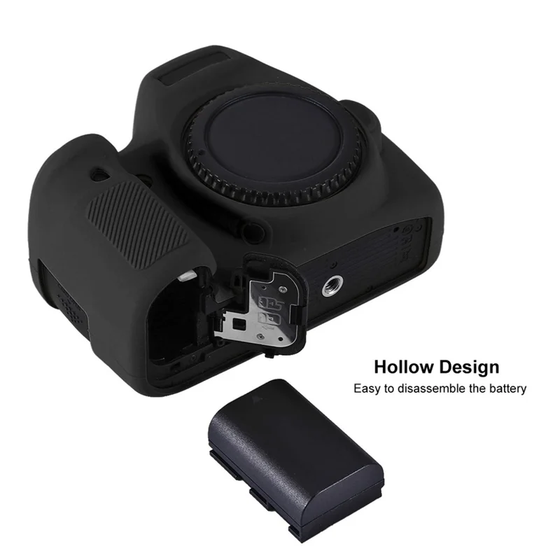 PULUZ PU7101 Camera Silicone Protective Case for Canon EOS 6D Full Body Protective Cover - Black