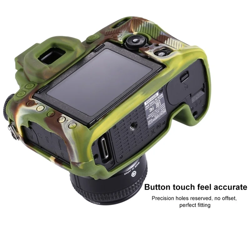 PULUZ PU7103 Camera Case for Nikon D750 Soft Silicone Protective Cover Housing Skin - Camouflage