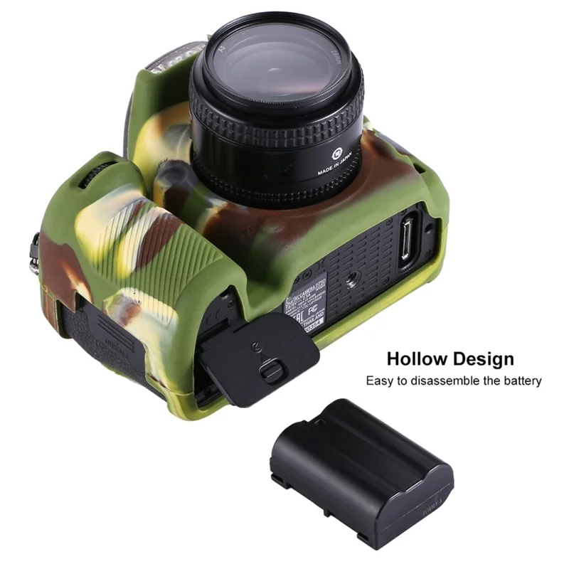 PULUZ PU7103 Camera Case for Nikon D750 Soft Silicone Protective Cover Housing Skin - Camouflage
