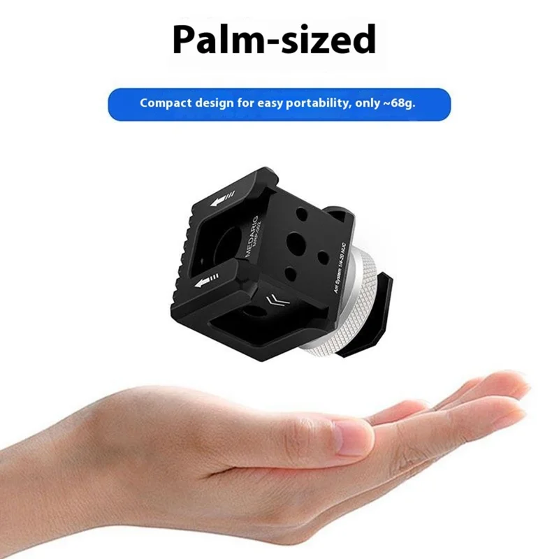 MEDARIG MRP-002 Camera Mini Triple Cold Shoe Expansion Mount Aluminum Alloy Adapter