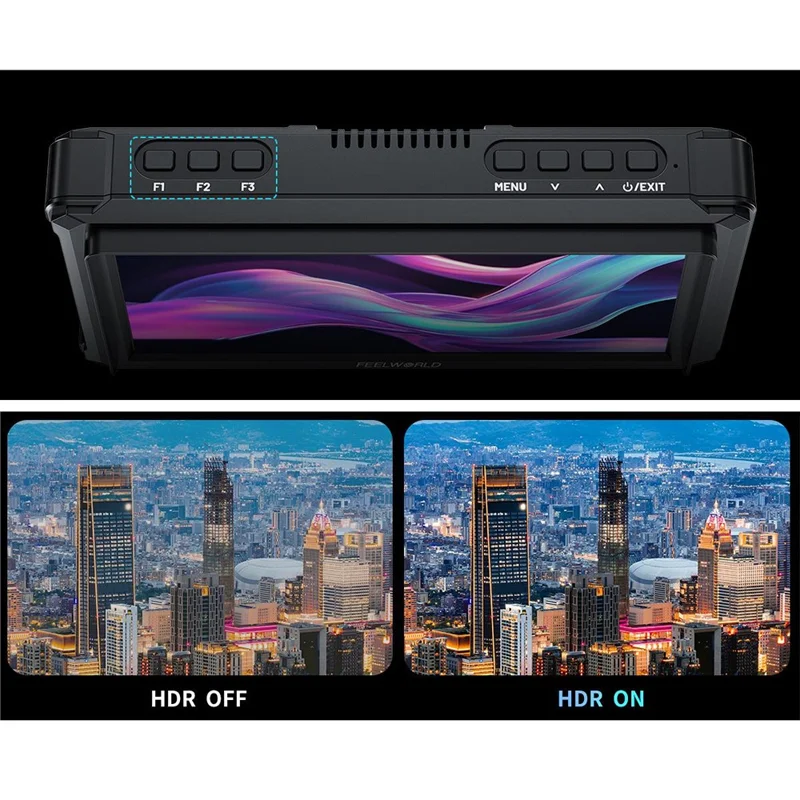 FEELWORLD FW568 PRO 6 Inch Camera Monitor 1200nit High Brightness HD Display Screen for DSLR / Mirrorless Cameras