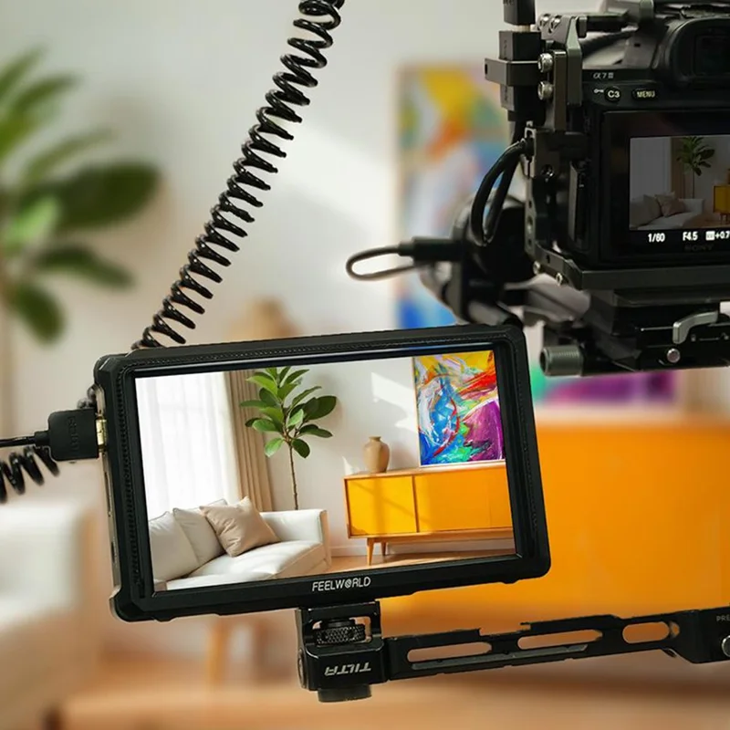 FEELWORLD FW568 PRO 6 Inch Camera Monitor 1200nit High Brightness HD Display Screen for DSLR / Mirrorless Cameras