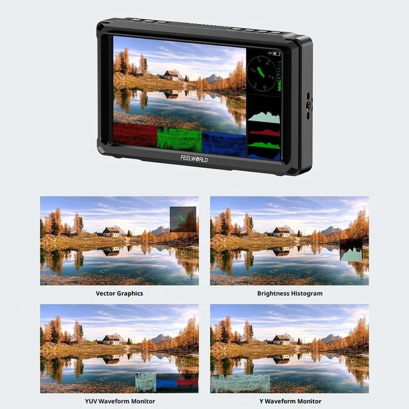 FEELWORLD FW568 PRO 6 Inch Camera Monitor 1200nit High Brightness HD Display Screen for DSLR / Mirrorless Cameras