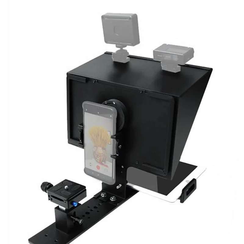 FEELWORLD TP13A Wide Angle Teleprompter with Remote Controller for Smartphone / Tablet / DSLR Camera