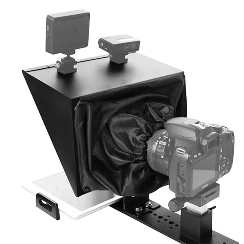 FEELWORLD TP13A Wide Angle Teleprompter with Remote Controller for Smartphone / Tablet / DSLR Camera