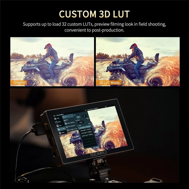 FEELWORLD P6X 5.5 Inch 4K Monitor HD Display Screen High Definition Touch Monitor for DSLR Mirrorless Cameras