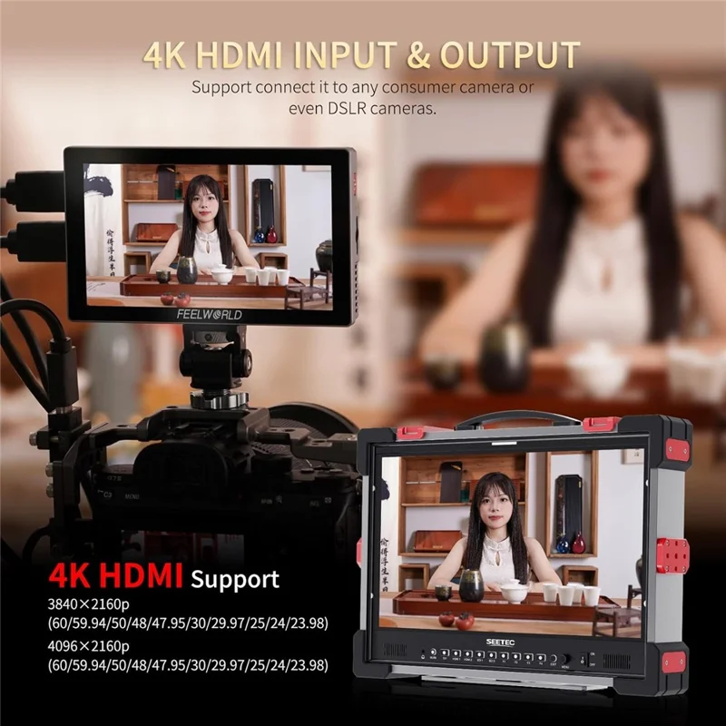 FEELWORLD P6X 5.5 Inch 4K Monitor HD Display Screen High Definition Touch Monitor for DSLR Mirrorless Cameras