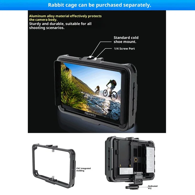 FEELWORLD F5PROX 5.5 Inch 4K HD Monitor 1600nit for DSLR / Mirrorless Camera Photography / Directing