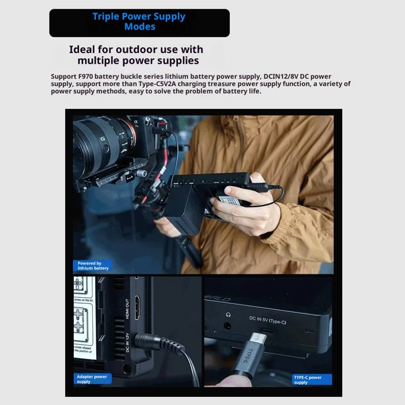 FEELWORLD F5PROX 5.5 Inch 4K HD Monitor 1600nit for DSLR / Mirrorless Camera Photography / Directing