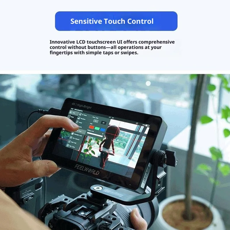 FEELWORLD F5PROX 5.5 Inch 4K HD Monitor 1600nit for DSLR / Mirrorless Camera Photography / Directing