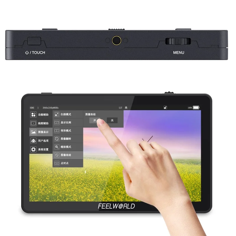 FEELWORLD F6 PLUS V2 4K Photography Monitor 6 Inch Touch Screen Display for DSLR / Mirrorless Camera Accessory