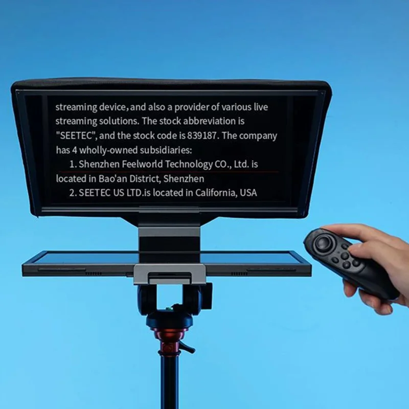 FEELWORLD TP16 11 Inch Camera Teleprompter Portable Folding Prompter  /  Video Recording Screen for DSLR  /  Smartphone  /  Live Streaming