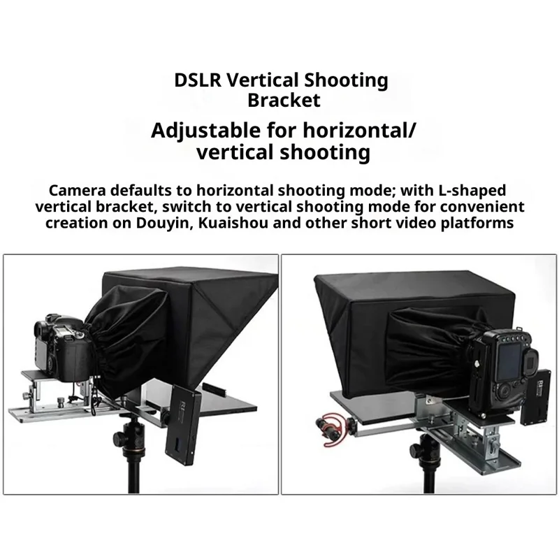 FEELWORLD TP16 11 Inch Camera Teleprompter Portable Folding Prompter  /  Video Recording Screen for DSLR  /  Smartphone  /  Live Streaming