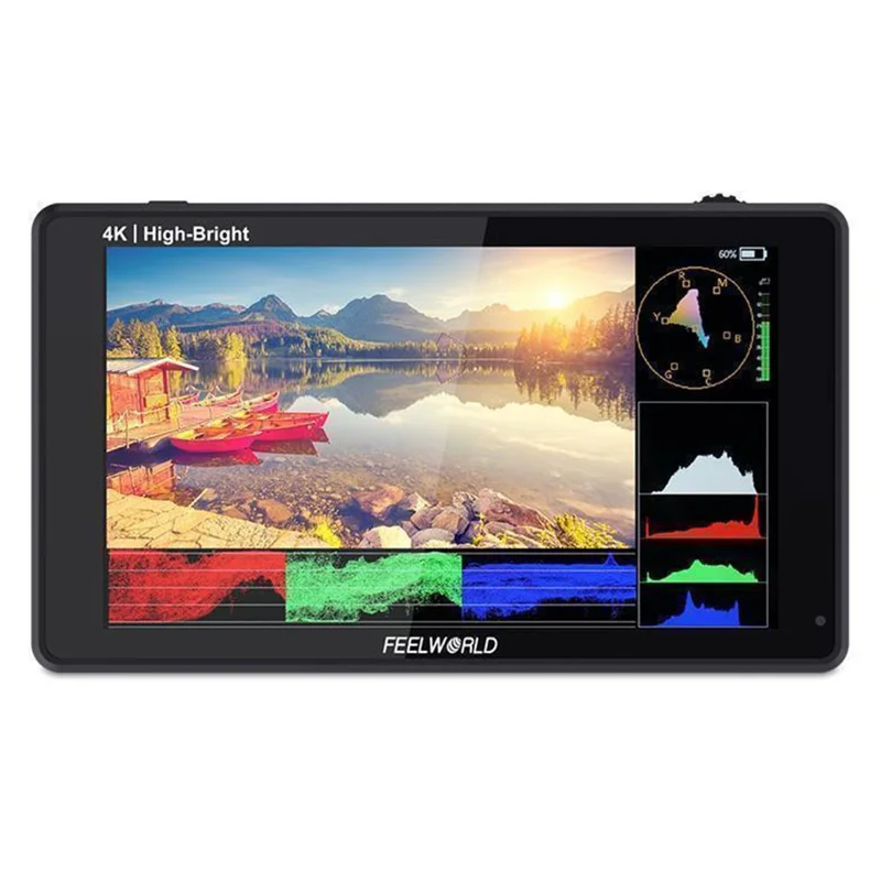 FEELWORLD LUT6E 6 inch 4K HD Monitor 1920x1080 IPS Full HD 1600nit High Brightness Display Screen for Photography / Videography