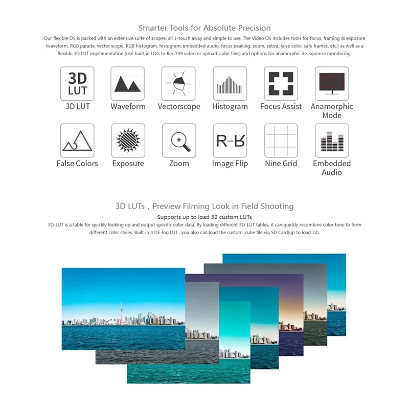 FEELWORLD LUT6E 6 inch 4K HD Monitor 1920x1080 IPS Full HD 1600nit High Brightness Display Screen for Photography / Videography