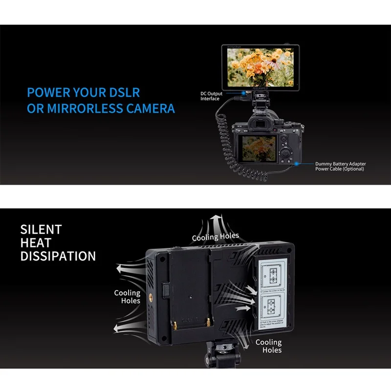 FEELWORLD LUT5E 5,5 tum 4K HD-monitor 1920x1080 IPS Full HD 1600nit Hög ljusstyrka Skärm för fotografering / videoproduktion