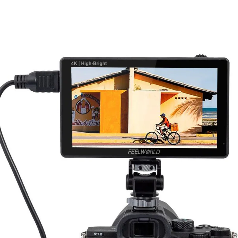 FEELWORLD LUT5E 5,5 tum 4K HD-monitor 1920x1080 IPS Full HD 1600nit Hög ljusstyrka Skärm för fotografering / videoproduktion