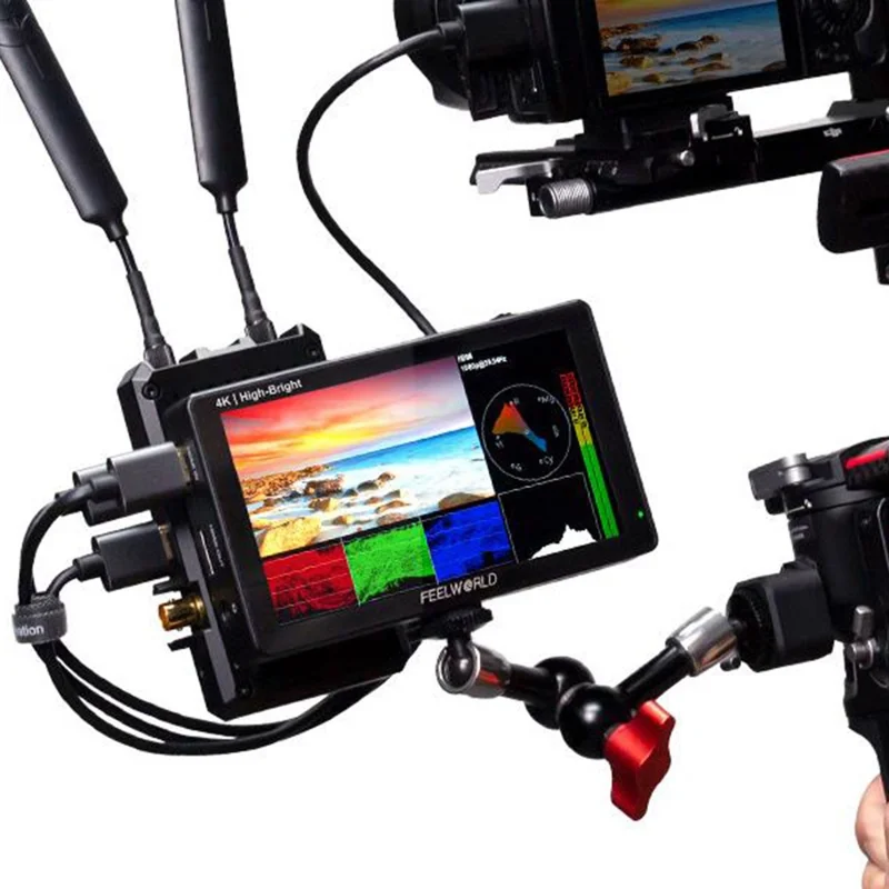 FEELWORLD LUT5E 5,5 tum 4K HD-monitor 1920x1080 IPS Full HD 1600nit Hög ljusstyrka Skärm för fotografering / videoproduktion