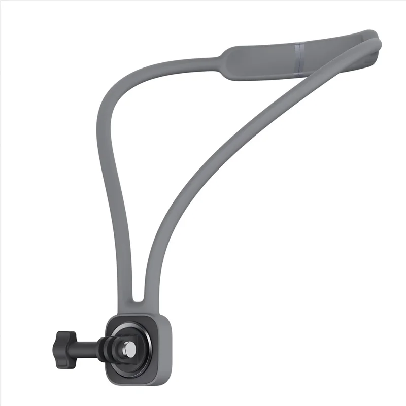 Przenośny uchwyt na kamerę sportową K08-1C, uchwyt szyjny, uchwyt na kamerę akcji, uniwersalne akcesoria do vlogowania - szary