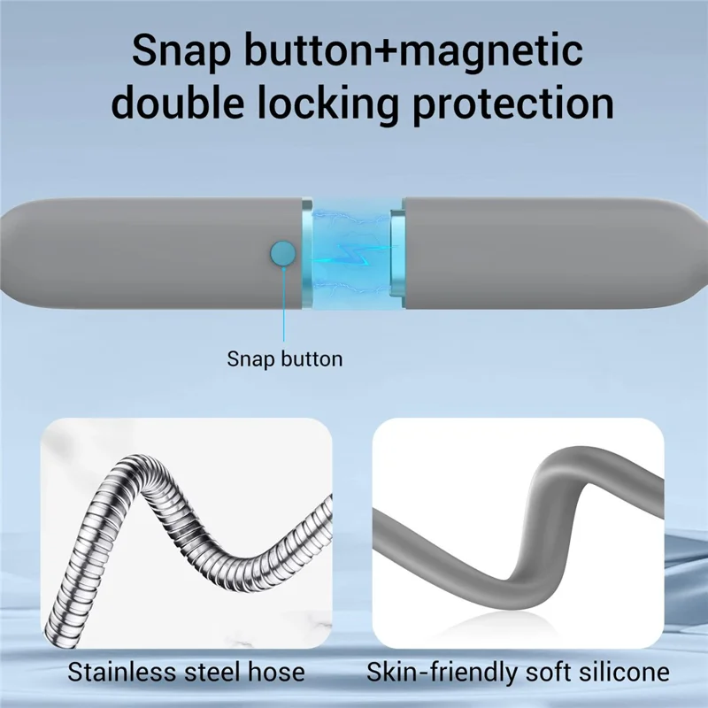 Przenośny uchwyt na kamerę sportową K08-1C, uchwyt szyjny, uchwyt na kamerę akcji, uniwersalne akcesoria do vlogowania - szary