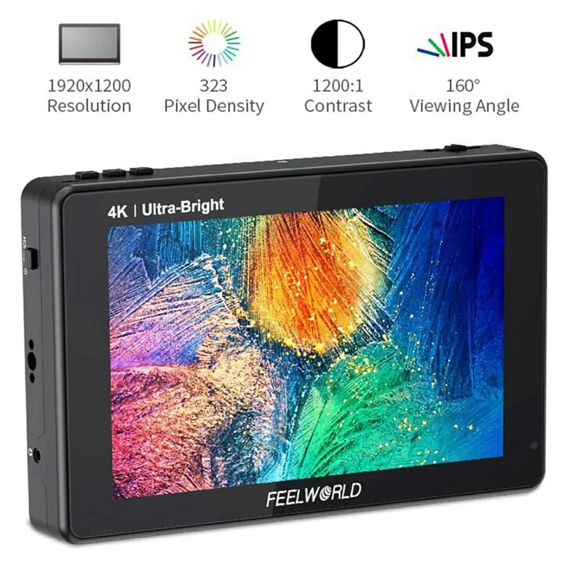 FEELWORLD LUT7 Pro 7 tum Ultra Högkvalitativ Kameramonitor 2200 nits Regissör Fotografering 3D LUT Inspelningsskärm för Uteinspelning