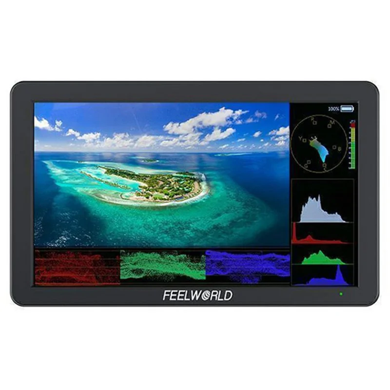 FEELWORLD T6 6 Inch Camera Monitor Aluminum DSLR / Mirrorless Camera External HD IPS Display for Photography