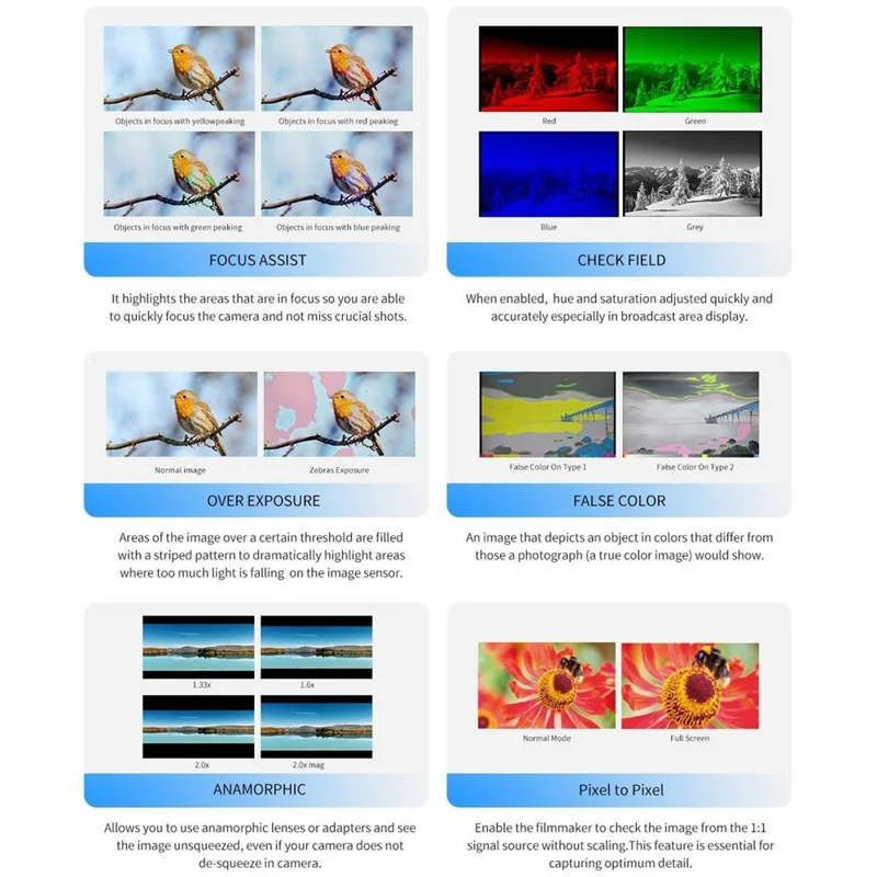 FEELWORLD T6 6 Inch Camera Monitor Aluminum DSLR / Mirrorless Camera External HD IPS Display for Photography