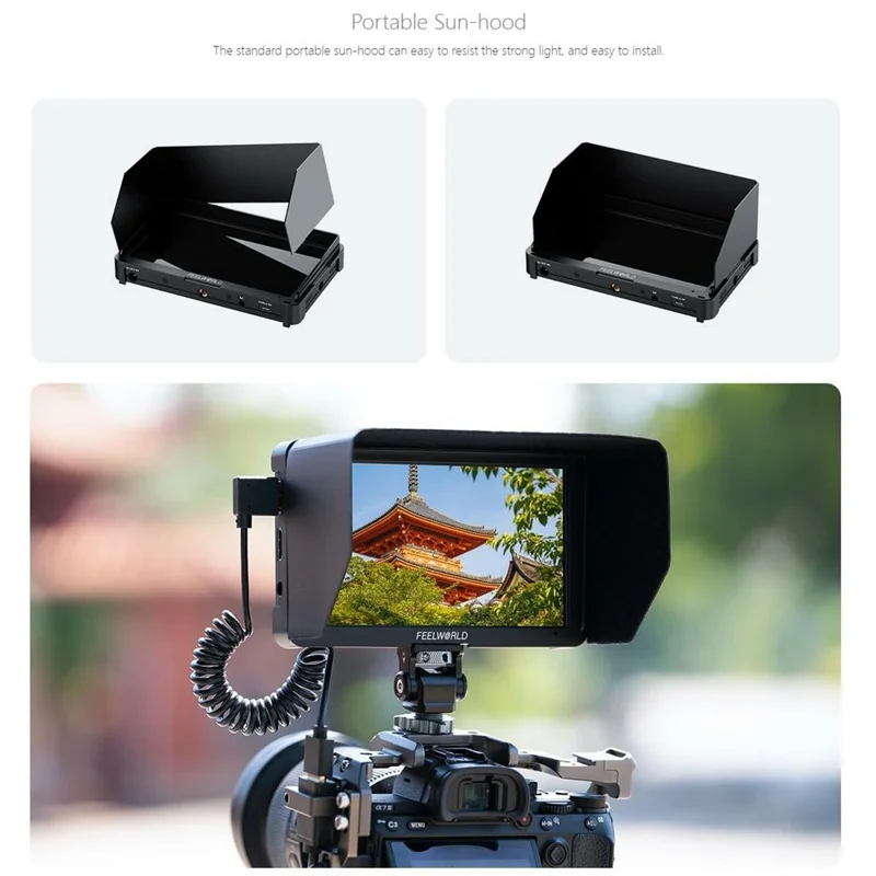 FEELWORLD T6 6 Inch Camera Monitor Aluminum DSLR / Mirrorless Camera External HD IPS Display for Photography