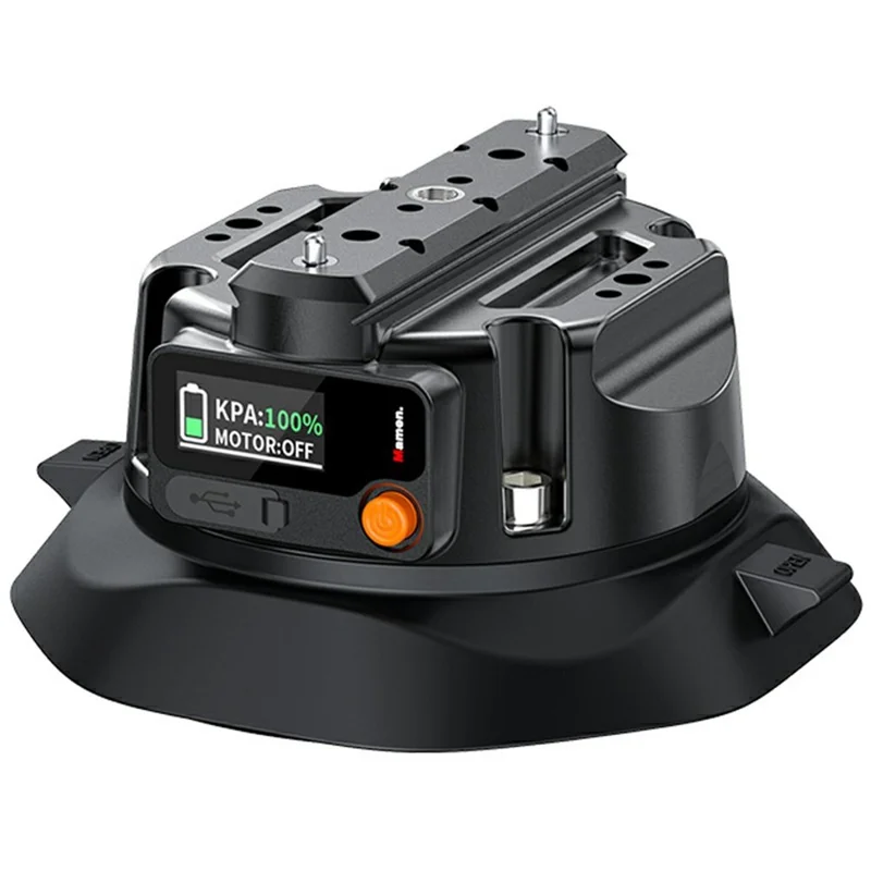 SX-PJ01 4.5 inch Action Camera Electric Suction Cup with Smart Digital Display HD Camera Shooting Stand for Car Panoramic Photography