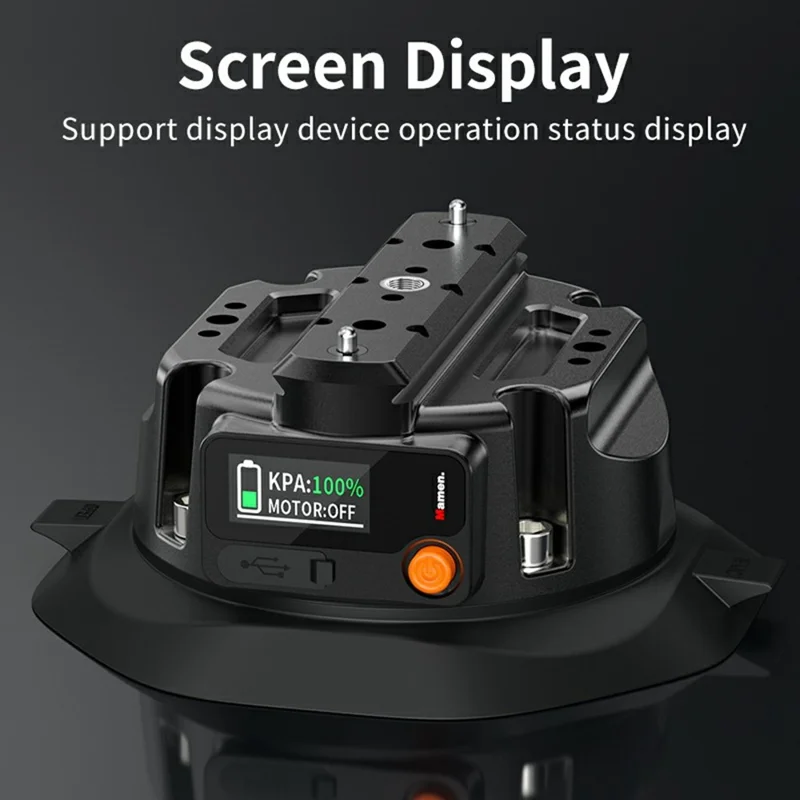 SX-PJ01 4.5 inch Action Camera Electric Suction Cup with Smart Digital Display HD Camera Shooting Stand for Car Panoramic Photography