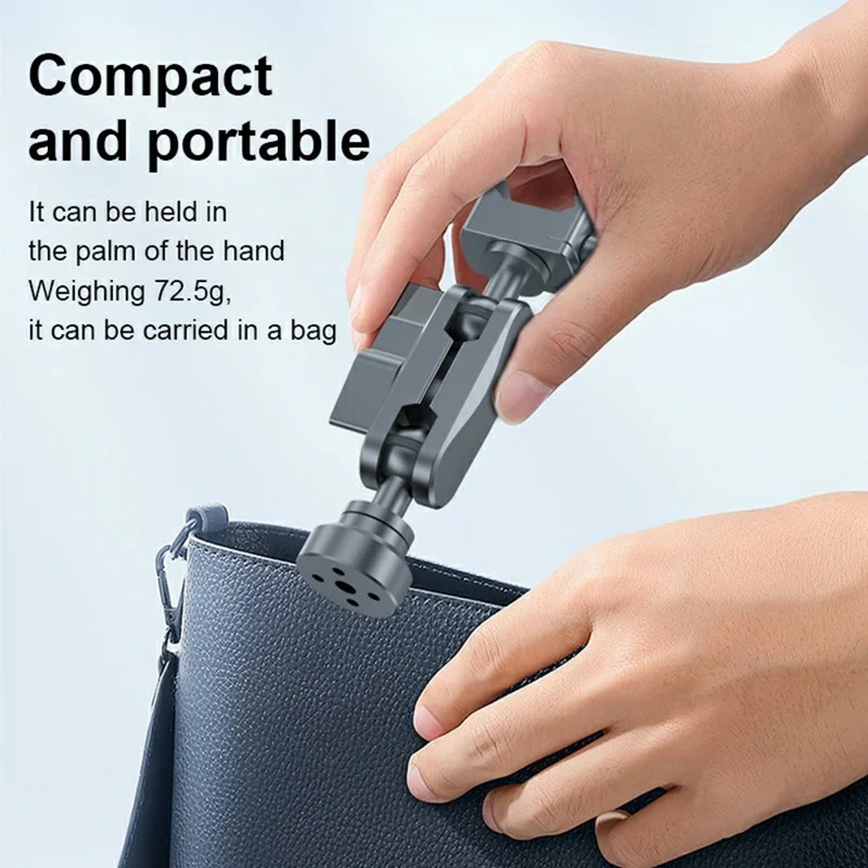 SX-Pj29 قوس ذراع سحري للسيارة قابل للتعديل 360° برأس كروي مزدوج، حامل هاتف مقاوم للانزلاق لتصوير الكاميرا