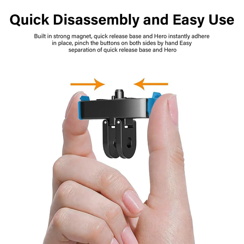 GP13-01 Per GoPro Hero 13 Black Adattatore di montaggio magnetico a rilascio rapido in metallo Accessorio per fotocamera