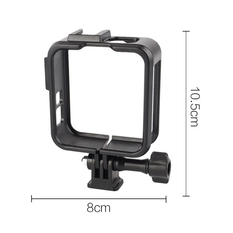 For GoPro MAX2 Hard PC Camera Cage Expansion Frame Protective Case with Cold Shoe Mount Action Camera Accessory