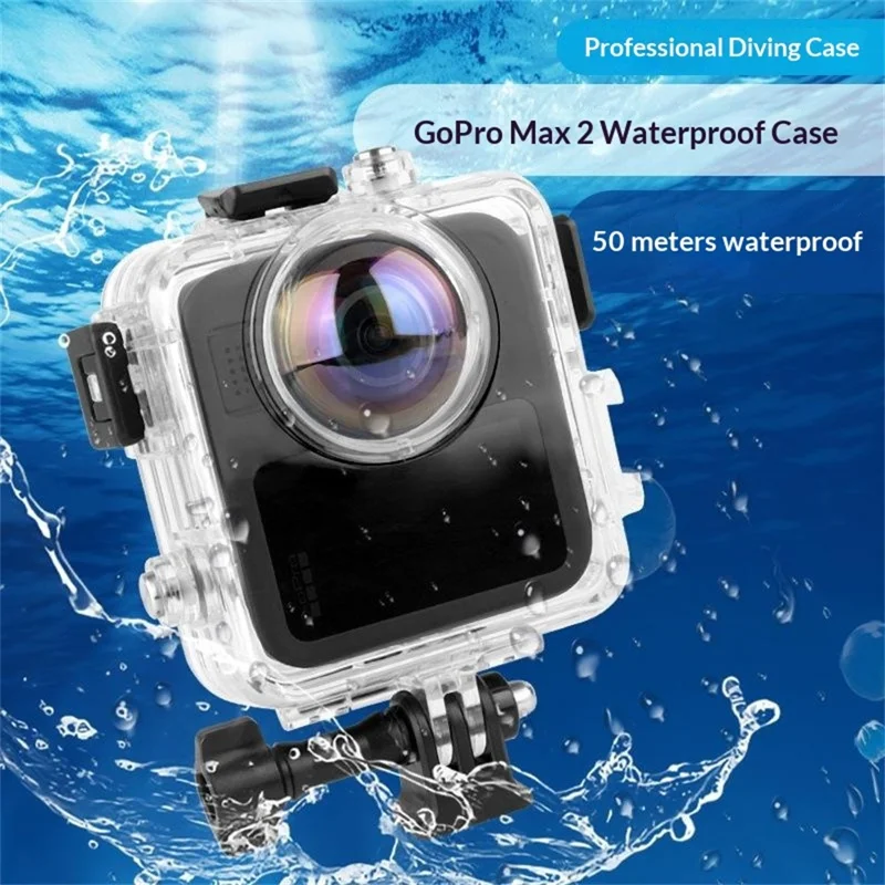 Voor GoPro MAX2 50m Duikwaterdichte Actioncamcasing Panoramisch Actioncambeschermhoes