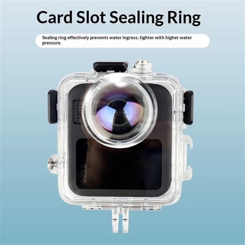 Voor GoPro MAX2 50m Duikwaterdichte Actioncamcasing Panoramisch Actioncambeschermhoes