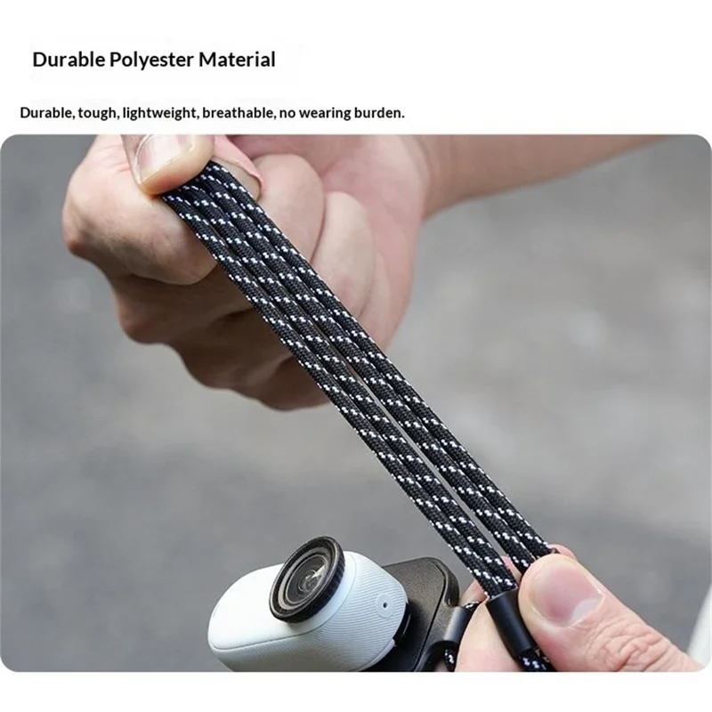 SUNNYLIFE ON-ZJ112 For DJI Osmo Nano  /  Mic  /  Insta360 GO 3  /  3S Magnetic Neck Strap POV Shooting Microphone Holder - Black