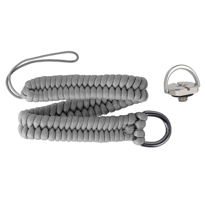 SUNNYLIFE GS039 Universal Action Camera Wrist Strap Anti-Loss Braided Hand Strap with 1 / 4 inch Carbon Steel Screw - Grey