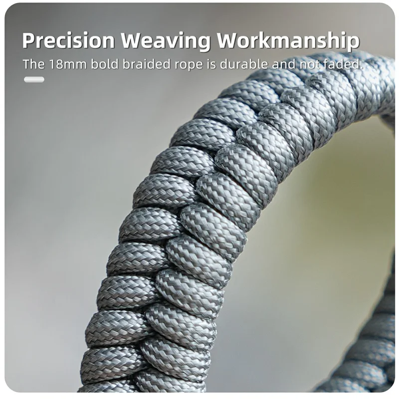 SUNNYLIFE GS039 Universal Action Camera Wrist Strap Anti-Loss Braided Hand Strap with 1 / 4 inch Carbon Steel Screw - Grey