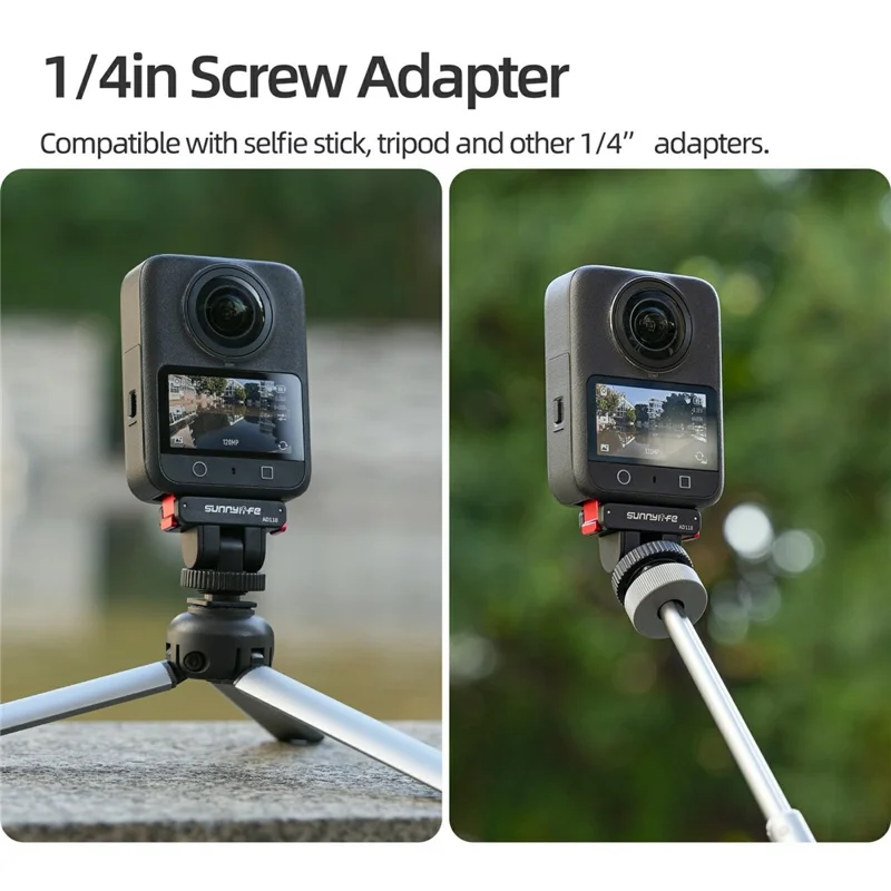 SUNNYLIFE AD118 Magnetic Quick Release Adapter for DJI Osmo 360  /  Action 5 Pro  /  4  /  3  /  2 Adjustable Camera Mount