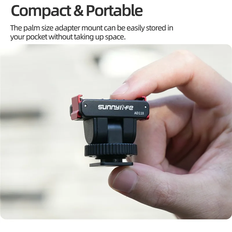 SUNNYLIFE AD118 Magnetic Quick Release Adapter for DJI Osmo 360  /  Action 5 Pro  /  4  /  3  /  2 Adjustable Camera Mount