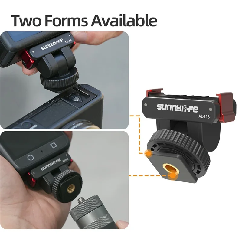 SUNNYLIFE AD118 Magnetic Quick Release Adapter for DJI Osmo 360  /  Action 5 Pro  /  4  /  3  /  2 Adjustable Camera Mount