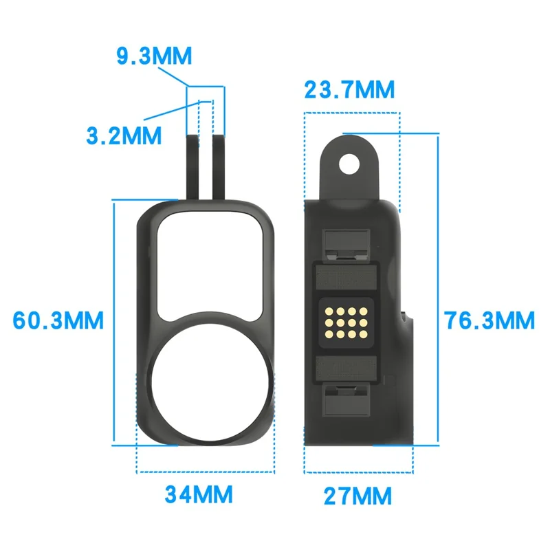 Beskyttende taske til DJI Osmo Nano, beskyttelsesdæksel i hårdt PC-materiale - Sort