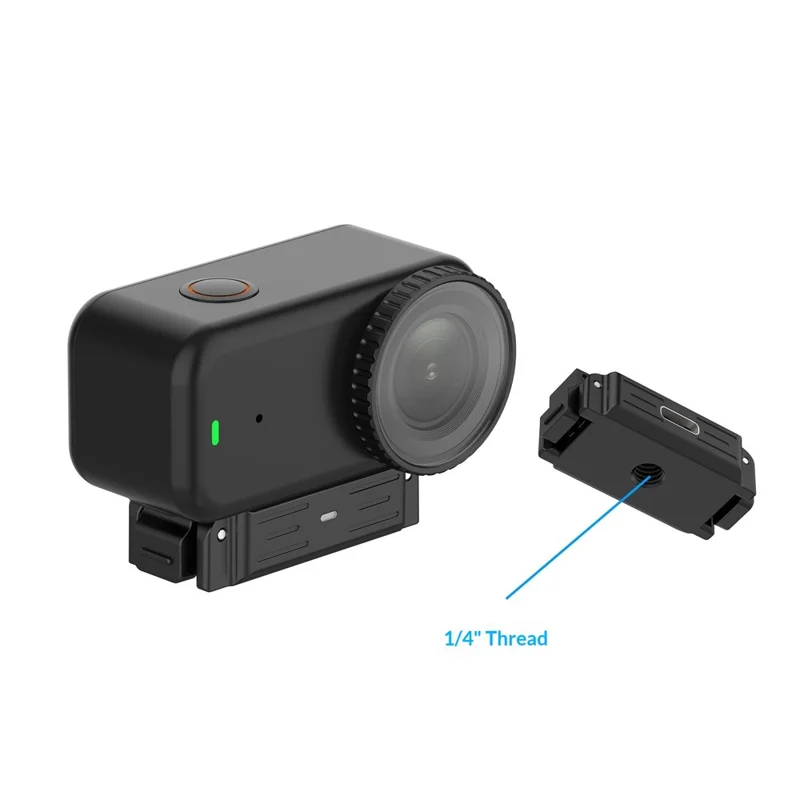 Für DJI Osmo Nano / Action 6 Schnellwechsel-Adapterbasis mit 1/4-Zoll-Gewindehalterung Zubehör für Action-Kameras – Schwarz