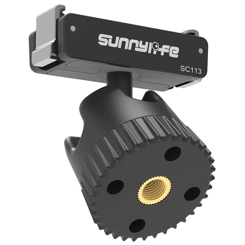 SUNNYLIFE ON-SC113 Für DJI Osmo Action 6 / Nano Zweirichtungs-Magnet-Schnellwechsel-Kugelkopf-Saugheber-Halterung - Schwarz