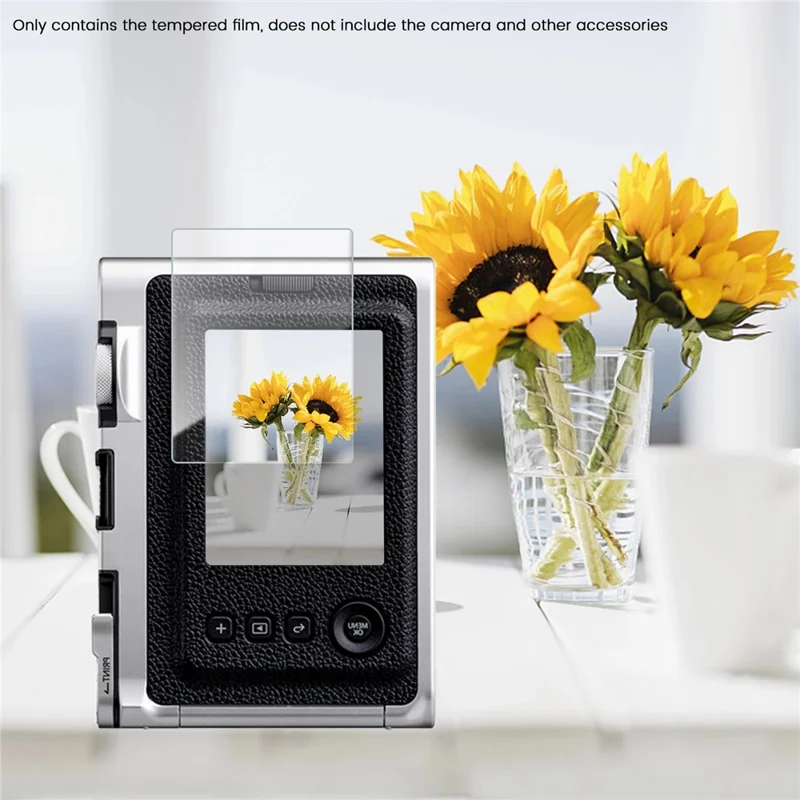 3 st till Fujifilm Instax Mini Evo kameraskärmsskydd 9H härdat glas mot skråmor HD kamerahölje - Transparent