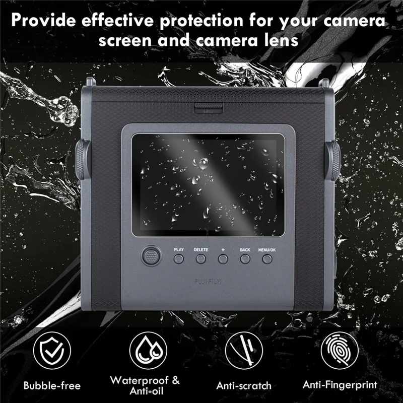 2 stk. til Fujifilm Instax Wide Evo Kamera Skærmværn 9H Hærdet Glas Anti-Krat HD Kamera Film - Gennemsigtig