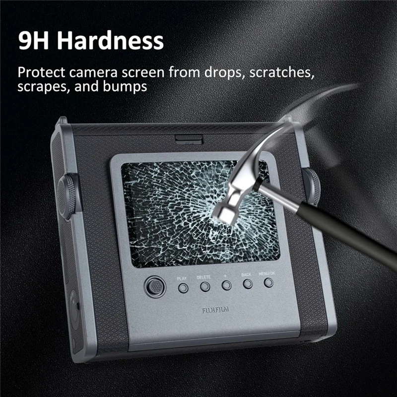 2 stk. til Fujifilm Instax Wide Evo Kamera Skærmværn 9H Hærdet Glas Anti-Krat HD Kamera Film - Gennemsigtig