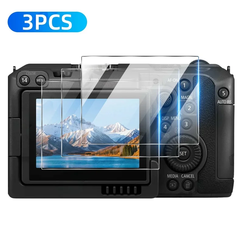 3 Pezzi per Canon EOS C50 Protezione Schermo Fotocamera in Vetro Temperato 9H Anti-Graffio Pellicola HD - Trasparente