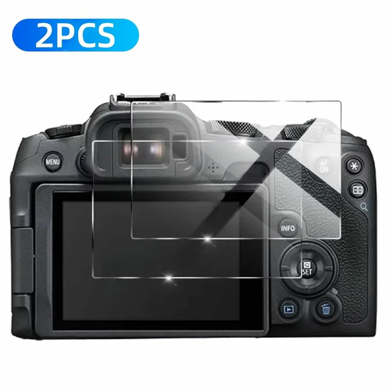 2 Pezzi per Canon EOS R8 Protettore Schermo Fotocamera in Vetro Temperato 9H Anti-Graffio Film HD - Trasparente